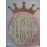 3-Letter Crown Monogram Door Hanger – Wood Home Décor