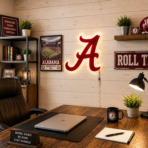 Alabama Crimson Tide A LED Lighted Sign
