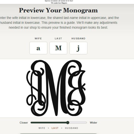 Monogram 3-Letter