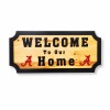 Alabama Welcome Wood Sign – Hand-Carved Home Decor