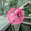 Monogram Car Charm   Scalloped