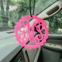 Monogram Car Charm   Scalloped