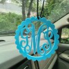 Monogram Car Charm   Scalloped