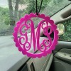 Monogram Car Charm   Scalloped