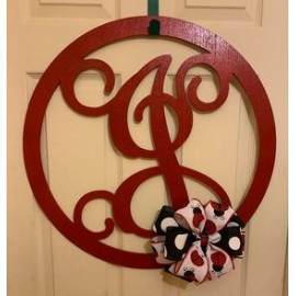 Circle Door Hanger-Door Hanger- Wood circle door hanger