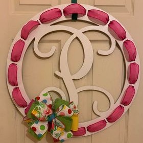 Circle Ribbon Vine Door Hanger