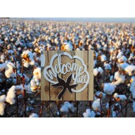 Cotton door wreath-door hanger- front door wreath- fall door hanger