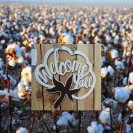 Cotton Wreath Front Door Hanger – Fall Decor