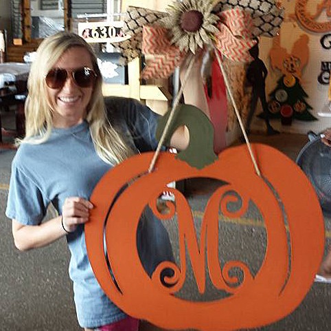 Pumpkin Letter Door Hanger