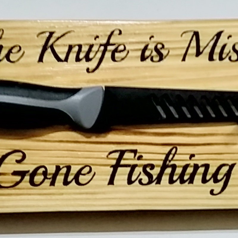 Fishing and Hunting Sign with Optional Knife