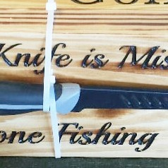Fishing and Hunting Sign with Optional Knife