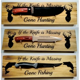 Fishing & Hunting Signs With or Without Knife 