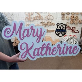  Name Sign -  The Family Name Sign Painted with Backer-Custom Names 36" 