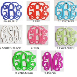 Mirror Monogram Car Charm