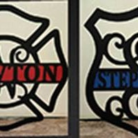 Firefighter or Police Monogram Sign – 24 Inch