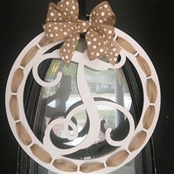 Circle Ribbon Vine Door Hanger