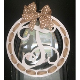 Circle Ribbon Vine 24 inch - Door Hanger- Home Décor 