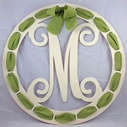 Circle Ribbon Vine Door Hanger