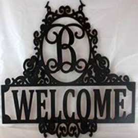 Curly Welcome Door Hanger – 24 Inch