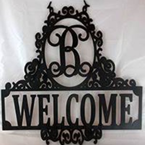 Curly Welcome Door Hanger – 24 Inch