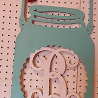Mason Jar Monogram – 32 Inch Unpainted