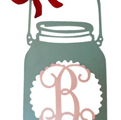 Mason Jar Monogram – 32 Inch Unpainted