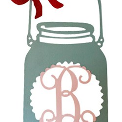 Mason Jar Monogram – 32 Inch Unpainted