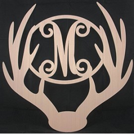 Personalized  Antler with Letter 24"