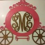 Princess Carriage Monogram Nursery Sign