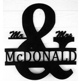 Mr & Mrs with name 24" $35