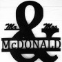 Mr. & Mrs. Last Name Sign