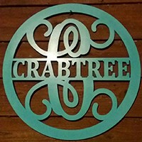 Round Initial and Name Door Hanger