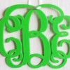 Mirror Monogram Car Charm