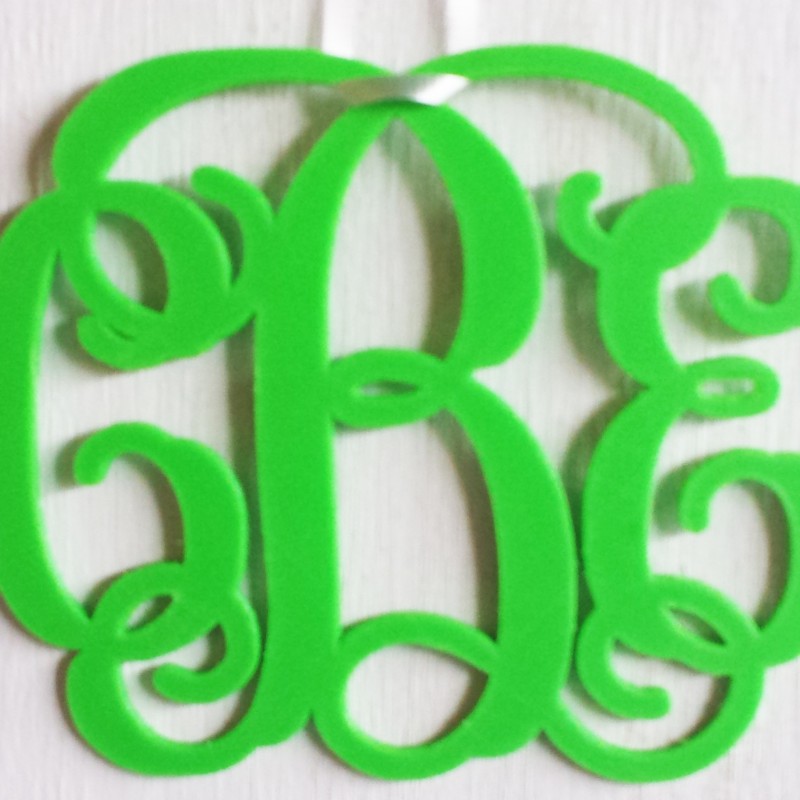 Mirror Monogram Car Charm