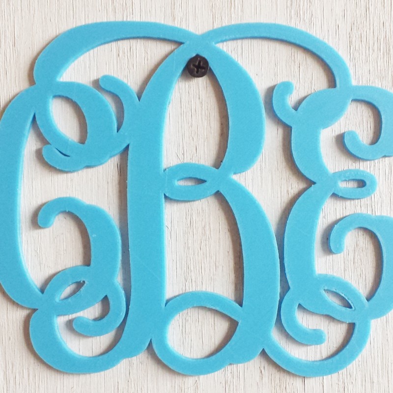 Mirror Monogram Car Charm