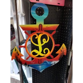 Monogram Anchor | Door Hanger - Wood Sign