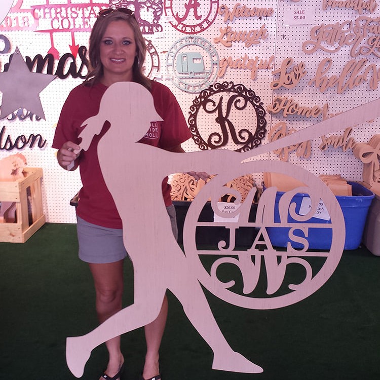 Baseball Player or Softball Girl Door Hanger – 24 Inch