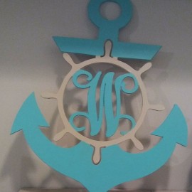 Anchor Monogram Door Hanger