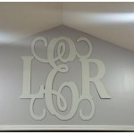 Monogram wall décor-Monogram Vine & Block 