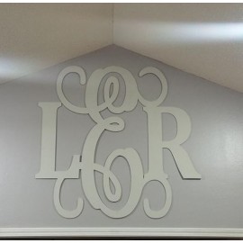 Monogram wall décor-Monogram Vine & Block 