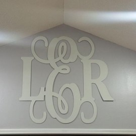 Monogram Vine or Block 3-Letter Wall Decor