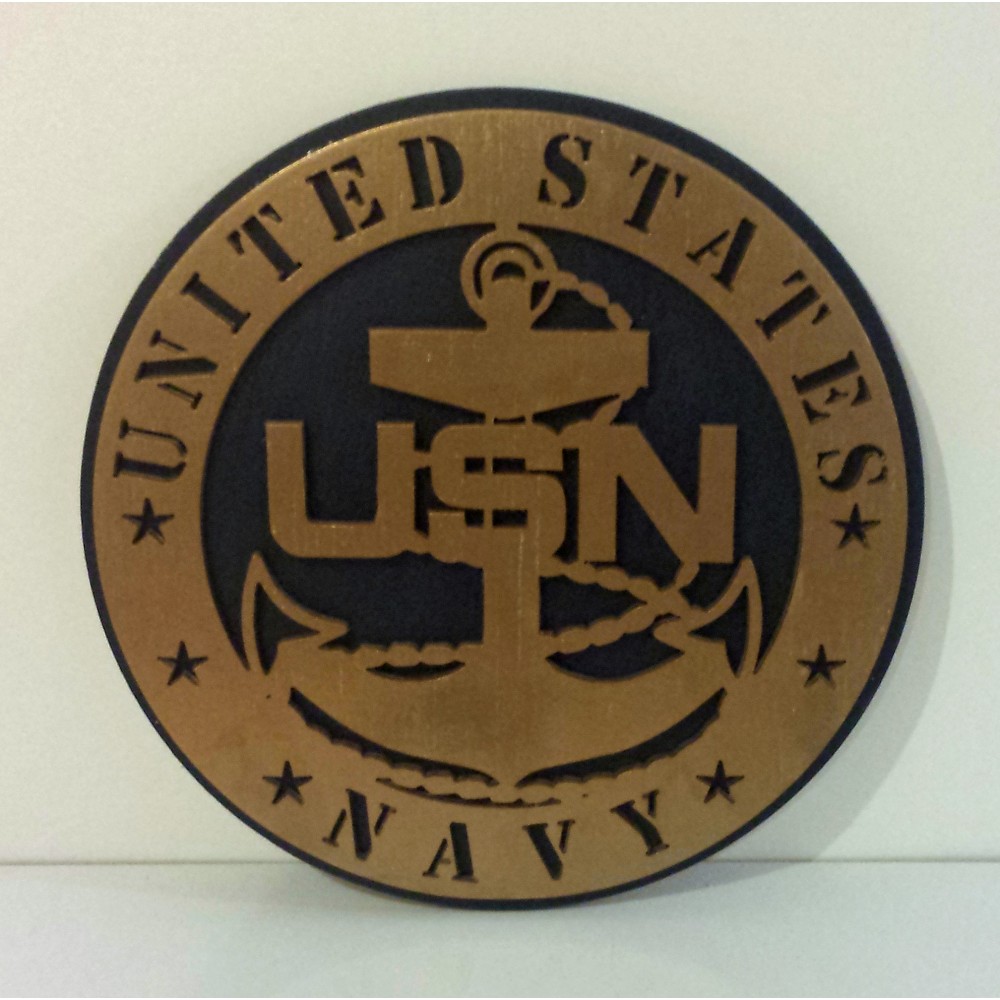 U.S. Navy 3d Plaque 12" & Marine 3d Plaque 12"