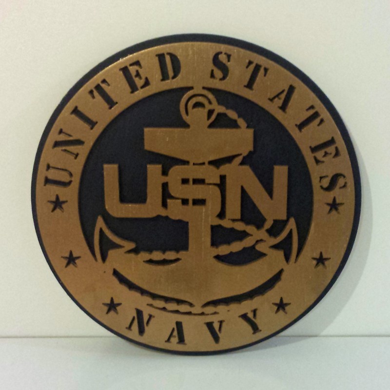 U.S. Navy or Marine 3D Plaque – 12 Inch