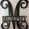 Vine Initial and Name Door Hanger